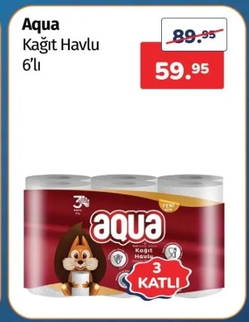 Aqua Kağıt Havlu 6'Lı