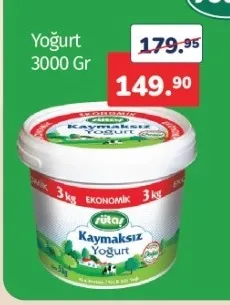 Rutaş Kaymaksız Yoğurt 3000 Gr