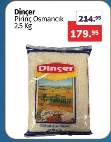 Dinçer Pirinç Osmancık 2.5 Kg
