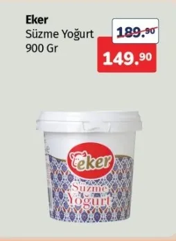 Eker Süzme Yoğurt 900 Gr