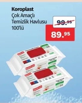 Koroplast Çok Amaçlı Temizlik Havlusu 100'Lü