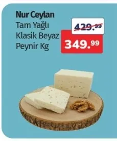 Nur Ceylan Tam Yağlı Klasik Beyaz Peynir Kg
