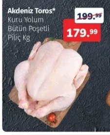 Akdeniz Toros Kuru Yulum Bütün Poşetli Piliç Kg