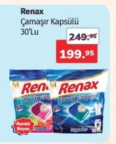 Renax Çamaşır Kapsülü 30'Lu