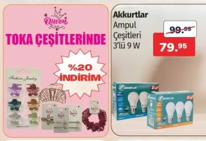 Akkurtlar Ampul Çeşitleri 3'Lü 9 W