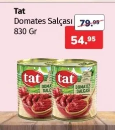 Tat Domates Salçası 830 Gr