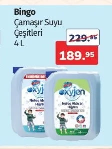 Bingo Çamaşır Suyu Çeşitleri 4 L