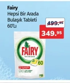 Fairy Hepsi Bir Arada Bulaşık Tableti 60'Lı