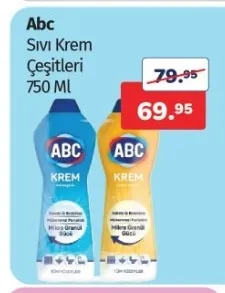 Abc Sıvı Krem Çeşitleri 750 Ml