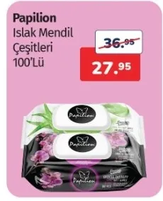 Papilion Islak Mendil Çeşitleri 100'Lü