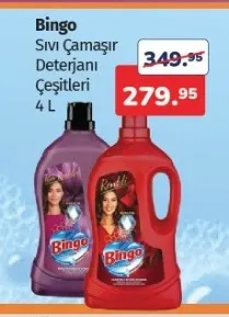 Bingo Sıvı Çamaşır Deterjanı Çeşitleri 4 L