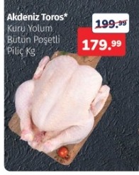 Akdeniz Toros Kuru Yulum Bütün Poşetli Piliç Kg