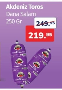Akdeniz Toros Dana Salam 250 Gr
