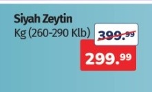 Siyah Zeytin Kg (260-290 Klb)