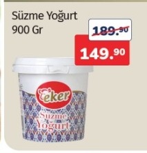 Teker Süzme Yoğurt 900 Gr