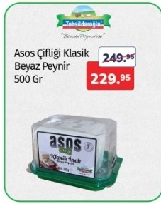 Asos Çiftliği Klasik Beyaz Peynir 500 Gr