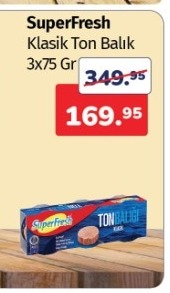 Superfresh Klasik Ton Balık 3X75 Gr