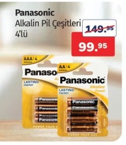 Panasonic Alkalin Pil Çeşitleri 4'Lü