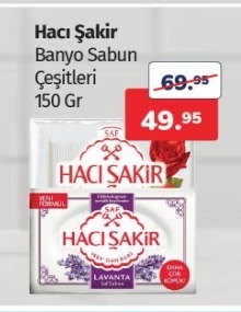 Hacı Şakir Banyo Sabun Çeşitleri 150 Gr