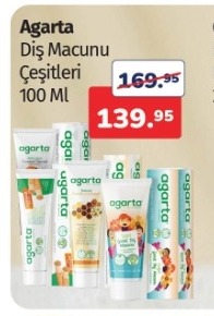 Agarta Diş Macunu Çeşitleri 100 Ml