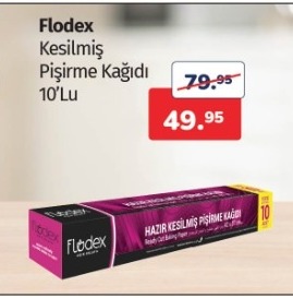 Flodex Kesilmiş Pişirme Kağıdı 10'Lu