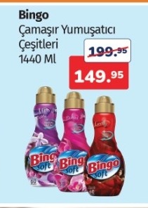 Bingo Çamaşır Yumuşatıcı Çeşitleri 1440 Ml