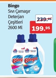 Bingo Sıvı Çamaşır Deterjan Çeşitleri 2600 Ml