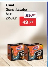 Ernet Granül Lavabo Açıcı 2X50 Gr