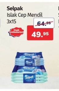 Selpak Islak Cep Mendil 3X15