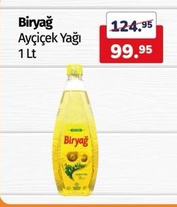 Biryağ Ayçiçek Yağı 1 Lt