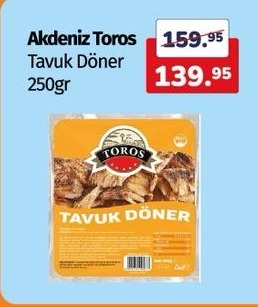 Akdeniz Toros Tavuk Döner 250Gr