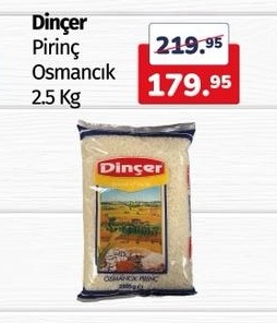 Dinçer Pirinç Osmancık 2.5 Kg
