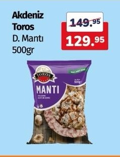 Akdeniz Toros D. Mantı 500Gr