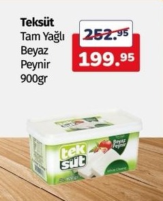 Teksüt Tam Yağlı Beyaz Peynir 900Gr
