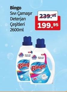 Bingo Sıvı Çamaşır Deterjan Çeşitleri 2600Ml