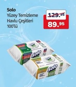 Solo Yüzey Temizleme Havlu Çeşitleri 100'Lü