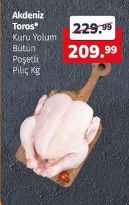 Akdeniz Toros Kuru Yolum Bütün Poşetli Piliç Kg