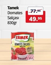 Tamek Domates Salçası 830Gr
