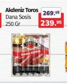 Akdeniz Toros Dana Sosis 250 Gr