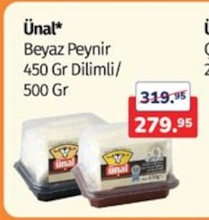 Ünal Beyaz Peynir 450 Gr Dilimli/ 500 Gr