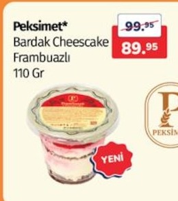 Peksimet Bardak Cheesecake Frambuazlı 110 Gr