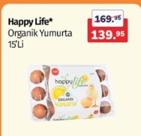 Happy Life Organik Yumurta 15'Li