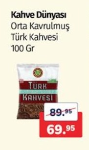 Kahve Dünyası Orta Kavrulmuş Türk Kahvesi 100 Gr