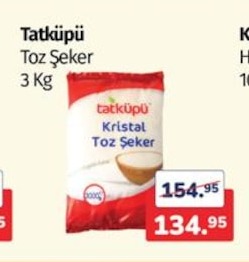 Tatküpü Toz Şeker 3 Kg