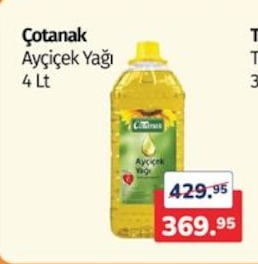 Çotanak Ayçiçek Yağı 4 Lt