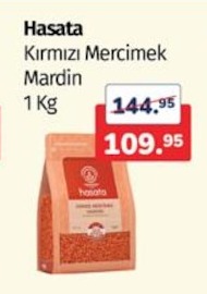 Hasata Kırmızı Mercimek Mardin 1 Kg
