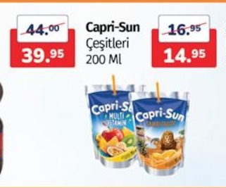 Capri-Sun Çeşitleri 200 Ml