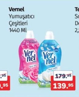 Vernel Yumuşatıcı Çeşitleri 1440 Ml