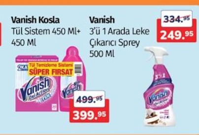 Vanish Kosla Tül Sistem 450 Ml+ 450 Ml