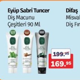 Eyüp Sabri Tuncer Diş Macunu Çeşitleri 90 Ml